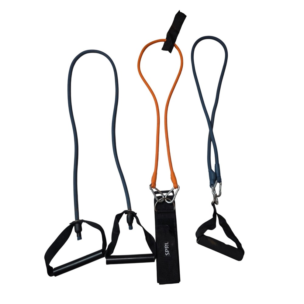SPRI Resistance Band Set Blue Orange‎ Exercise Tubes Handles Ankle Strap E1